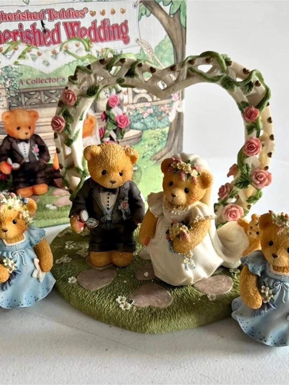 Enesco Our Cherished Wedding Collectors Set Wedding Bear Cherished Teddies